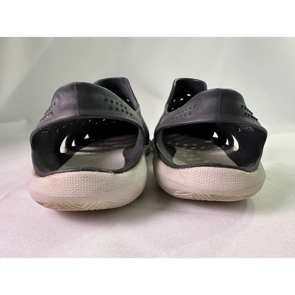 Crocs Swiftwater Wave Men's Size 9 Black White Slip On Water Sandals Beach Shoes